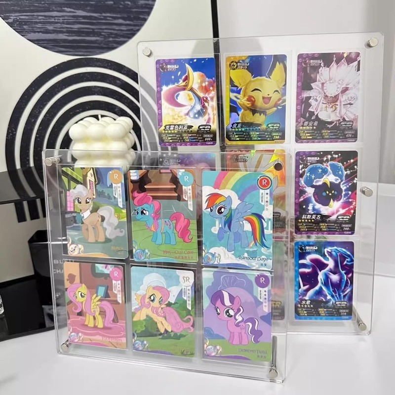 siawadeky Card Display Case, 6 Layers, Fully Transparent, Card Stand,