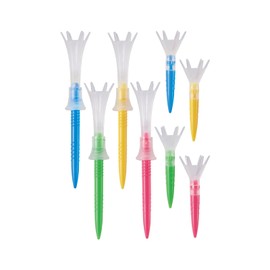 Daiya Golf TE-518 Tomahawk Tee, Long & Short, 8 Pieces, Adjustable Height, Increased Distance, Durable, Break-resistant, Easy to Find, Golf Regulations Compliant, Made in Japan, Total Length 1.6