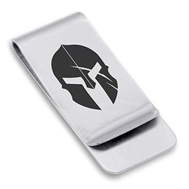 Comfort Zone Studios Stainless Steel Gladiator Warrior Champion Classic Slim Money Clip Credit Card Holder, Silver