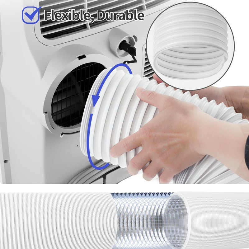 Portable Air Conditioner Exhaust Hose - 5.9 Inch Diameter, 78