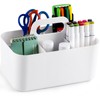Multiuse Caddy Organizer with Handle - Stackable Plastic Tote Bin