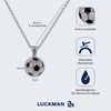 LUCKMAN Collar Hombre de Balón de Fútbol Soccer, Cadena con