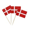100 Pcs Denmark Flag Danish Toothpick Flags, Small Mini Stick