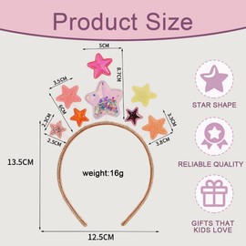 Star Headband, Sequin Star Headband for Girls and Women, Star Headband for Birthday Party, Hair Accessories-A