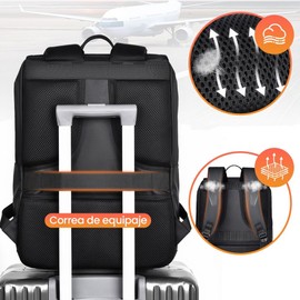 Mochila para Laptop, NIERBO Mochila impermeable de Negocios con solapa de gran capacidad Con compartimento para portátil de 15,6