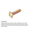 uxcell Square Head Bolt, 20pcs M6x25mm Fully Thread Carbon Steel