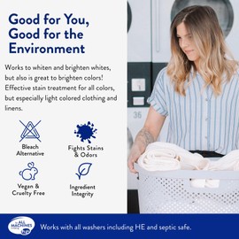 THE CLEAN PEOPLE The Clean People Oxygen Brightener Stain Remover | Bleach Alternative, Simple Ingredients, Brightens Dull Whites AND Colors | 41 oz