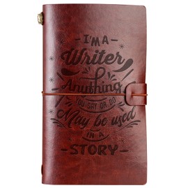 InnoBeta Writer Journal Gifts for Women, Men - I'm a Writer Anything You Say or Do May be Used in a Story - 7.8"x5" Embossed Refillable Notebook - Funny Gifts for Writers, Authors, Christmas