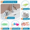 Sanbege 4 Pcs Mosaic Glass Bathroom Accessories Set, Modern Luxury
