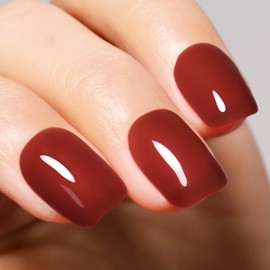 Firedeep Milky Brown Gel Nail Polish 16ml Jelly Brown Nail Polish UV/LED Soak Off Gel Polish for Spring Summer 0.54 Fl Oz 1Pcs