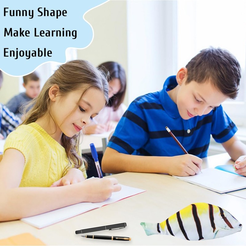 ZEPIQOR 1 x Fish Shaped Pencil Case Novelty Fish Pencil
