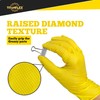 TitanFlex Heavy Duty Nitrile Gloves, 6 Mil Yellow Raised Diamond