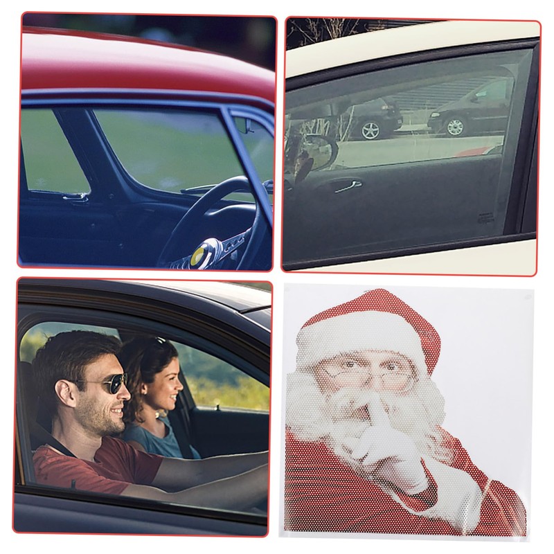 Mobestech Christmas Window Clings Car Auto Rear Sticker Merry Christmas