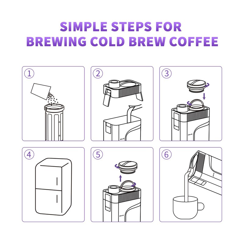 MAVO Cold Brew Coffee Maker, 27oz Iced Coffee Maker and