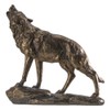 SUMMIT COLLECTION Howling Wolf Figurine Statue Bronze Painted Cold Cast