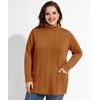 CARCOS Plus Size Sweaters for Women 1X Turtleneck Cable Knit