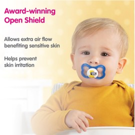 MAM Air Matte Pacifiers, for Sensitive Skin, Best Pacifier for Breastfed Babies, Girl Pacifiers, 16+ Months, 4 Count