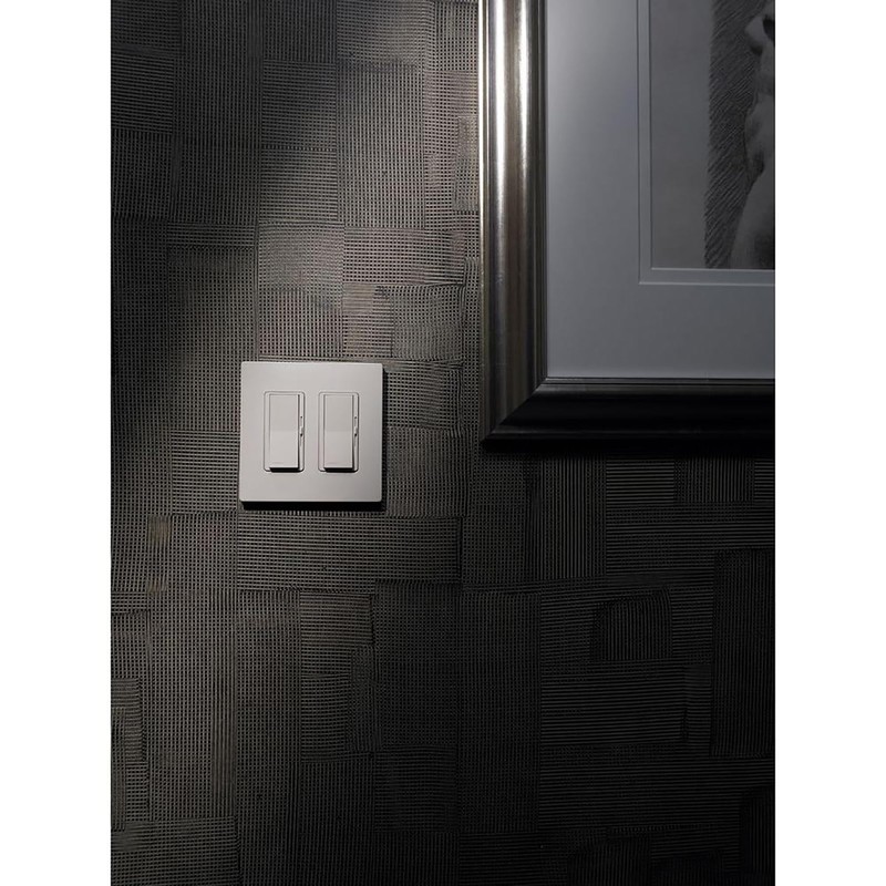 Lutron Claro Light Switch Cover Plate, 2 Gang Wallplate, for