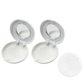 Aligner and Retainer Case with Vent Hole, YOUYA DENTAL 2PCS Solid Orthodontic Aligner Retainer Case Denture False Box Clear Frosting Retainer Mouthguard Case Holder Protective Case for Oral Care-White