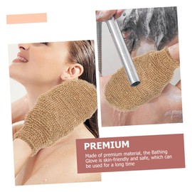 FRCOLOR Skin-friendly Bathing Gloves Exfoliating Mitts for Men Women Back Scrubbers
