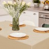 Hereisa 2 Pack Linen Textured Rectangle Tablecloth, Waterproof & Stain