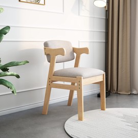 BALANBO Kids Study Chair Rubber Wood Height Adjustable Dining/Office/Leisure Chair（Nature）
