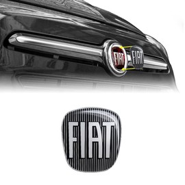 Fiat 14186B 3D Sticker Replacement Logo Black for 500L
