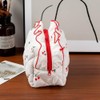 Quilted Travel Cosmetic Bag Organizer Stylish Cherry Print Makeup Pouch