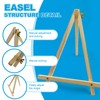 6 Pack 9 Inch Wood Easels, Tripod, Table Top Easels
