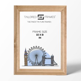 Tailored Frames Solid Antique Pine 10" x 8" Single Picture Frames | Table Top & Wall Hanging Type | Photo Frame Without Mount