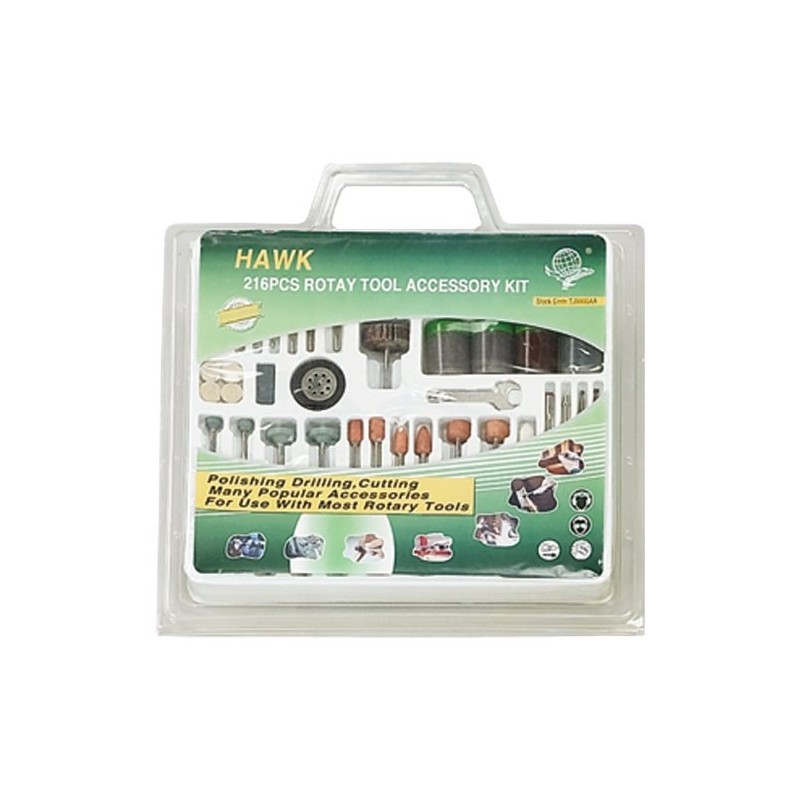 DYNAMIC 216 Pc Rotary Tool Accessory Kit | Comprehensive Variety