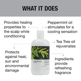 GREAT CLIPS Solutions Tea Tree Conditioner 32 fl oz | Tea Tree and Peppermint Oils | Detangle and Condition | For All Hair Types
