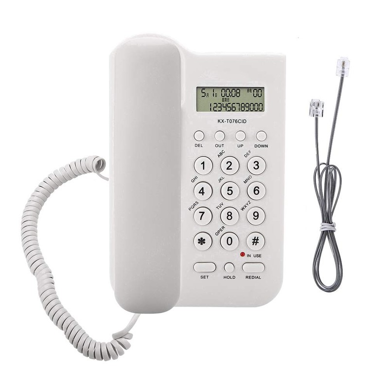 Wired Telephone, Landline Telephone with Landline Connection (FSK/DTMF) for Home/Hotel/Office