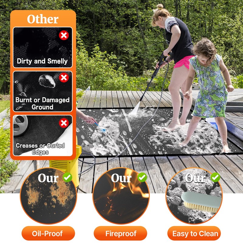 70 ×48 inches Under Grill Mat Fit Blackstone 28in &