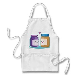 Starings Peanut Butter and Jelly Adult Apron with Pocket, Kitchen Accessories