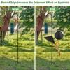 Squirrel Baffle for Bird Feeder Pole, 19" Black Pricked Edge