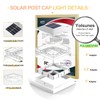 Solar Post Cap Lights 6 Packs, Waterproof Fence Post Solar