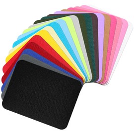 Pack of 20 Iron-On Patches, 12.5 x 9.5 cm, Iron-On Patches, 20 Colours, Iron-On Patches for Clothes, Hole Repair and Decoration, Adults, Random Cutting
