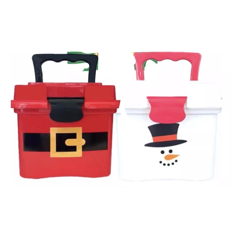 30 Cajita Loncheras De Plástico Navideña, Dulces, Aguinaldos