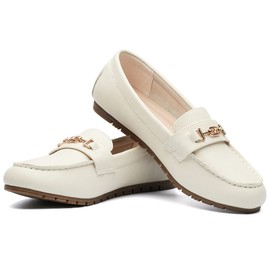 DeYashopin - Zapatos planos para mujer, zapatos de ocio, zapatos de trabajo, cómodos para caminar, Blanco, 27 cm