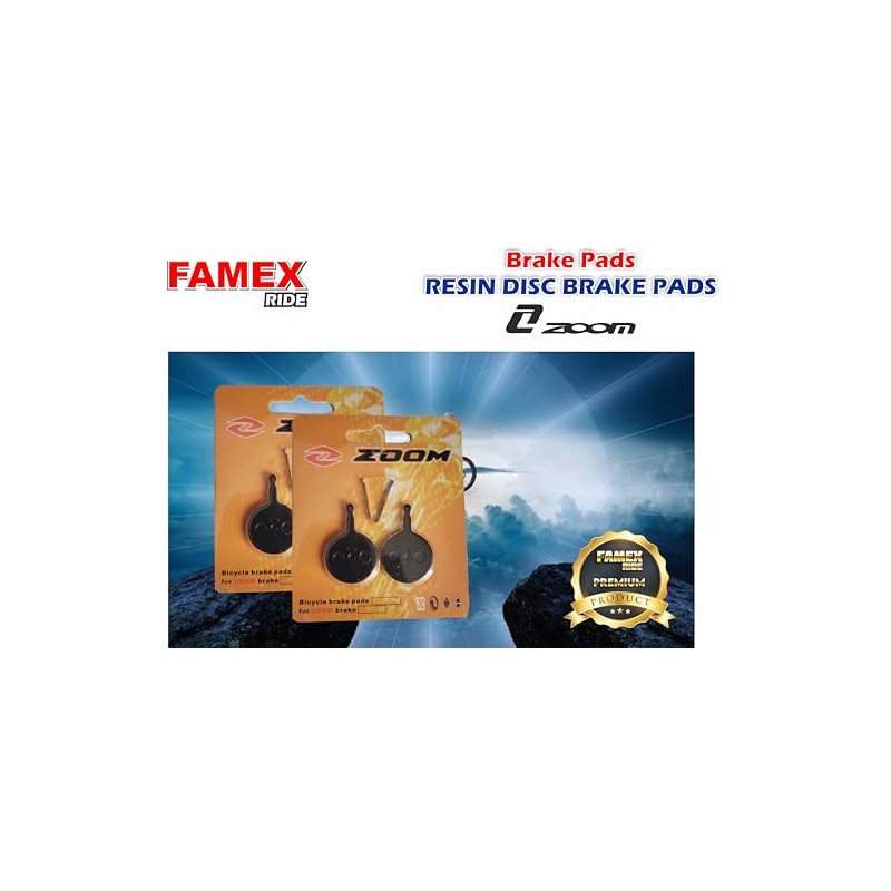 Bicycle Brake Pads for Zoom Brake, 2 Pairs, Semi-Metal Disc