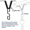 RiseDirectly 2 Pcs Heavy-Duty V-Shaped Rain Chain Gutter Adapter Clip