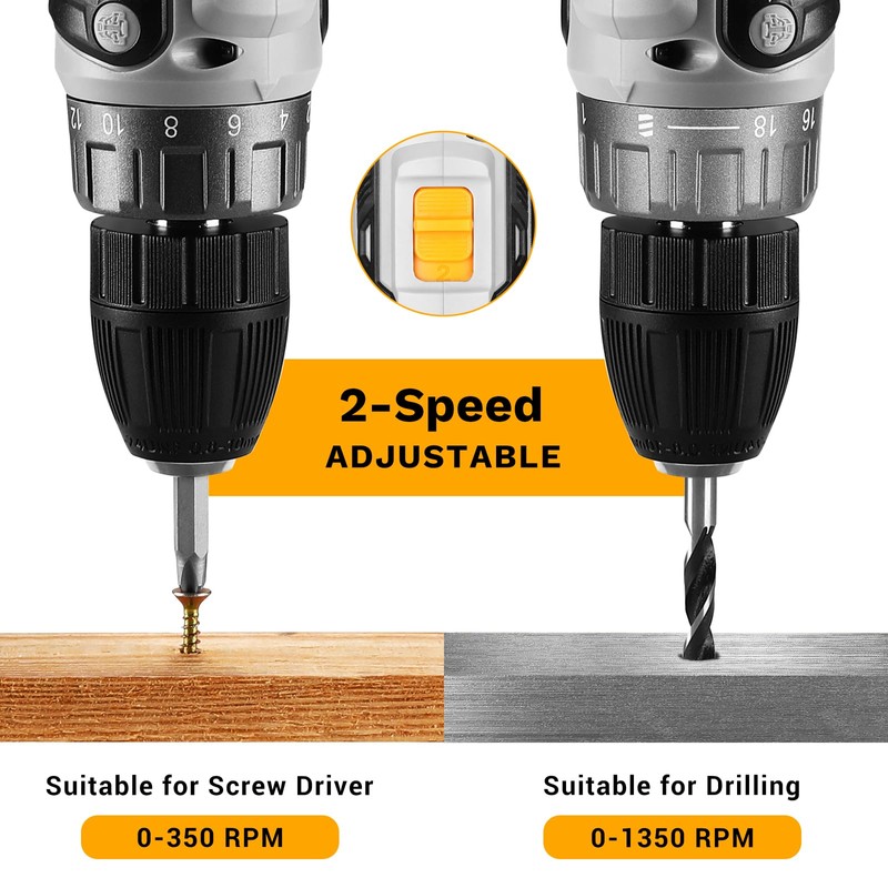 Power Drill Cordless: DEKO PRO Cordless Drill 20V Electric Power