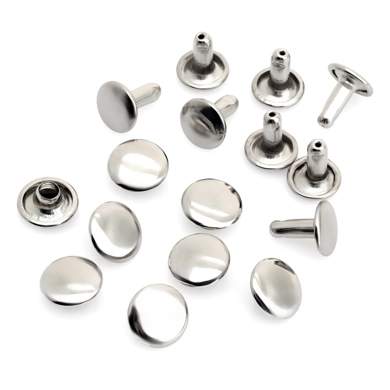 craftmemore 100 Pack 8 mm Doble Tapa Remaches Ronda remaches