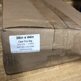 Unbranded 200ct Case Clear Poly Bags 38”x44” 1.5mil Brand New
