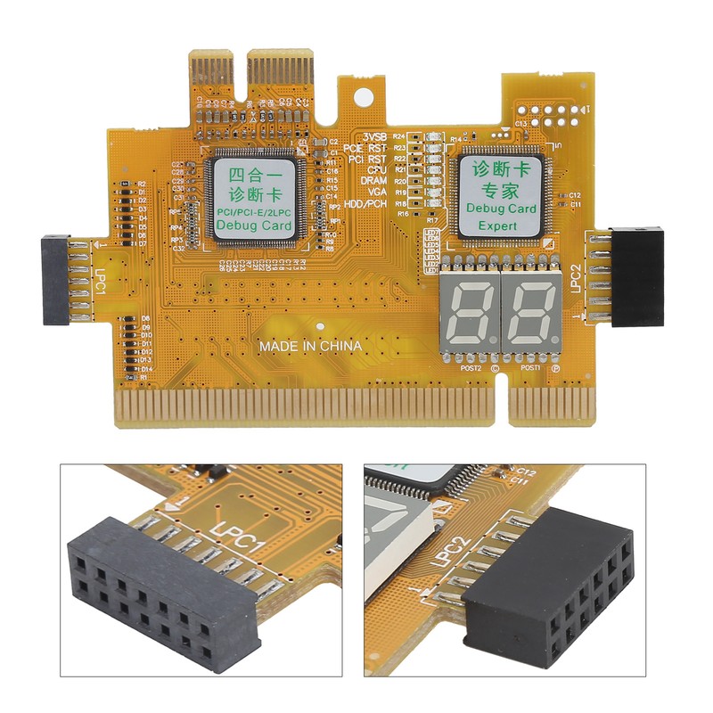 Desktop Diagnostic Card PCI PCIE 2LPC 4in1 Analyzer Motherboard 2Bit