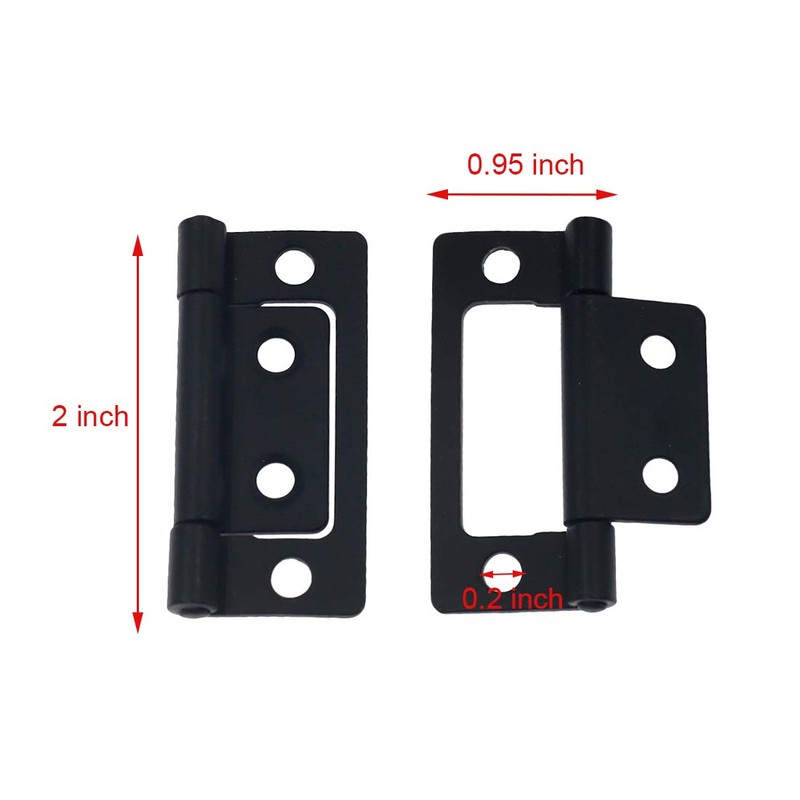 Luomorgo 12 Pcs Non Mortise Hinges Heavy Duty Chest Hinges