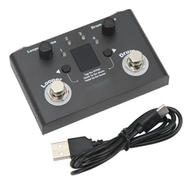 Drum Looper Pedal 4 Storage Location 11 Minutes Recording Time Metal Loop Effect Pedal for Creative Musicians