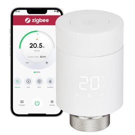 Beok Smart Home Radiator Thermostat, WLAN Heating Thermostat Heater, Digital WiFi Heating Controller, Control via Tuya App, Google Assistant & Alexa TRV-804