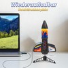 Acelane Outdoor Rocket Toy for Children, Motorised Rocket with Parachute,